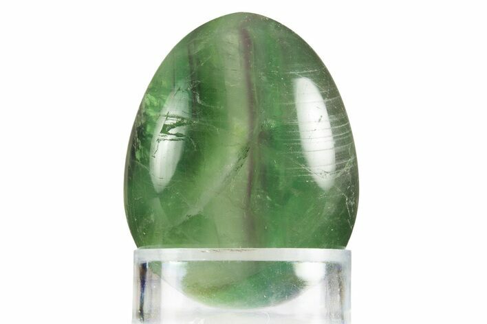 Polished Purple and Green Fluorite Egg - Fluorescent! #331767